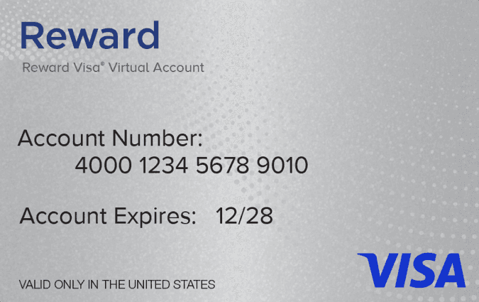 Logo de Visa® Reward Virtual Account, 6 Month Expiration USA